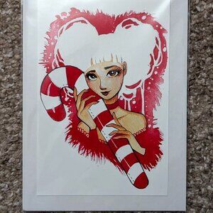"Candy Cane" by Leilani Joy Art Print (4" x 6")